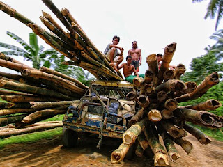 Beautiful Photography Image of Bamboo transport in Philippines