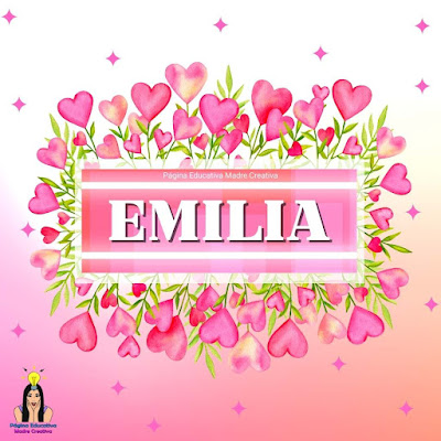Solapín para imprimir - Nombre Emilia