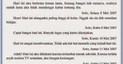 Contoh Buku Harian (Diary) dan cara Membuatnya dengan 