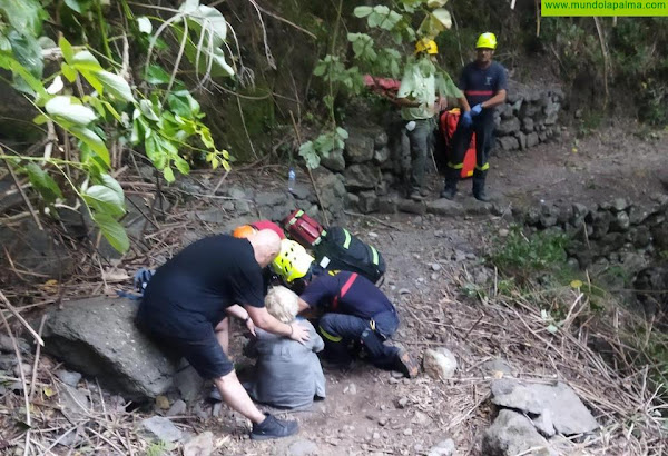 Rescate ayer de una senderista en en la ruta de Los Tilos a Marcos y Cordero