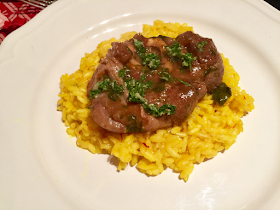 Lamb ossobuco with yellow saffron risotto alla milanese