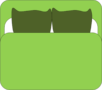 girl bed clipart 