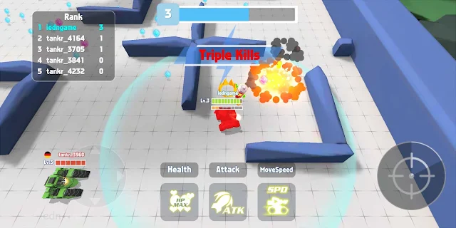لعبة Tankr io Tank Realtime Battle | لعبة بطل معارك الدبابات والصراع المستمر