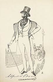 Count Alfred d'Orsay depicted in Victorian caricature