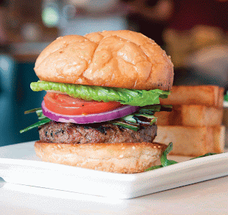 Spring Lamb Burgers With Mint-Cucumber Raita and Grilled Spring Onions