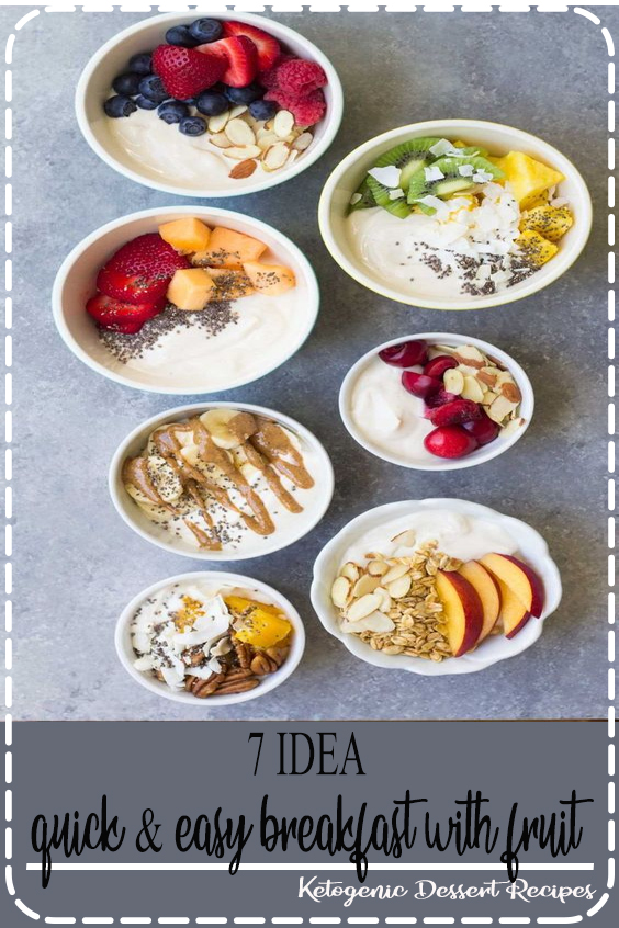 Dairy Free Yogurt Breakfast Bowls, 7 Ways. A quick & easy breakfast with fruit, nuts and chia seeds! #recipes #dessertrecipes #cake #keto 