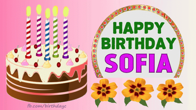 Happy Birthday SOFIA images gif