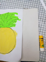 Ananas à peindre dessin ananas à imprimer ananas à la peinture ananas décoration enfant ananas en carton à peindre ananas enfant école