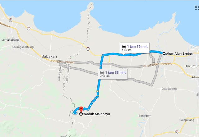 Rute Perjalanan Ke Malahayu