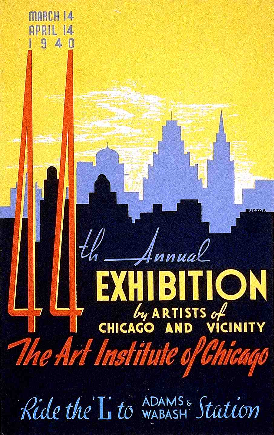 44th Chicago art exhibition poster 1940