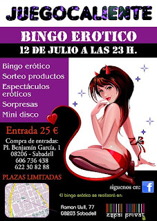 Bingo erótico con sorteo de productos eróticos en Sabadell