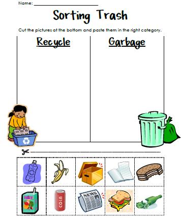 Classroom Freebies Too: Sorting Trash - An Earth Day Lesson