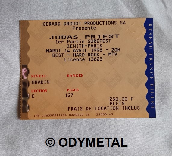 photo ticket de concert JUDAS_PRIEST le 14 avril 1998 photo ODYMETAL