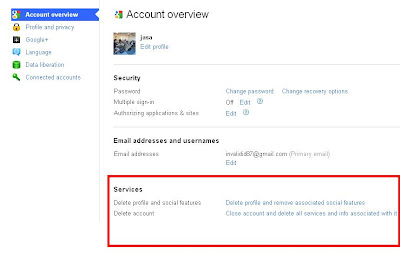 delete google plus account