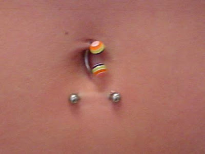 Horizontal Navel Piercing