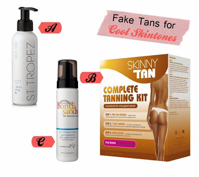 fake tan brands skintone cool st tropez skinny tan bondi sands
