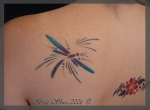 Dragonfly Airbrush Tattoo Design
