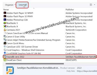 menghapus aplikasi dapodik di laptop