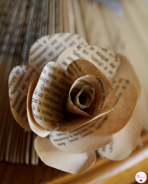 photographie d'une fleur en papier, jeu de lumière et de flou 