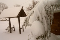 the snow falling faintly through the universe