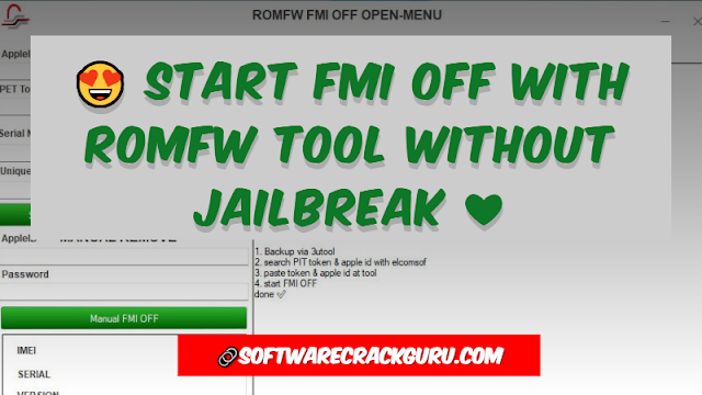 Start FMI OFF with RomFw Tool Without jailbreak (New Tool) 2023