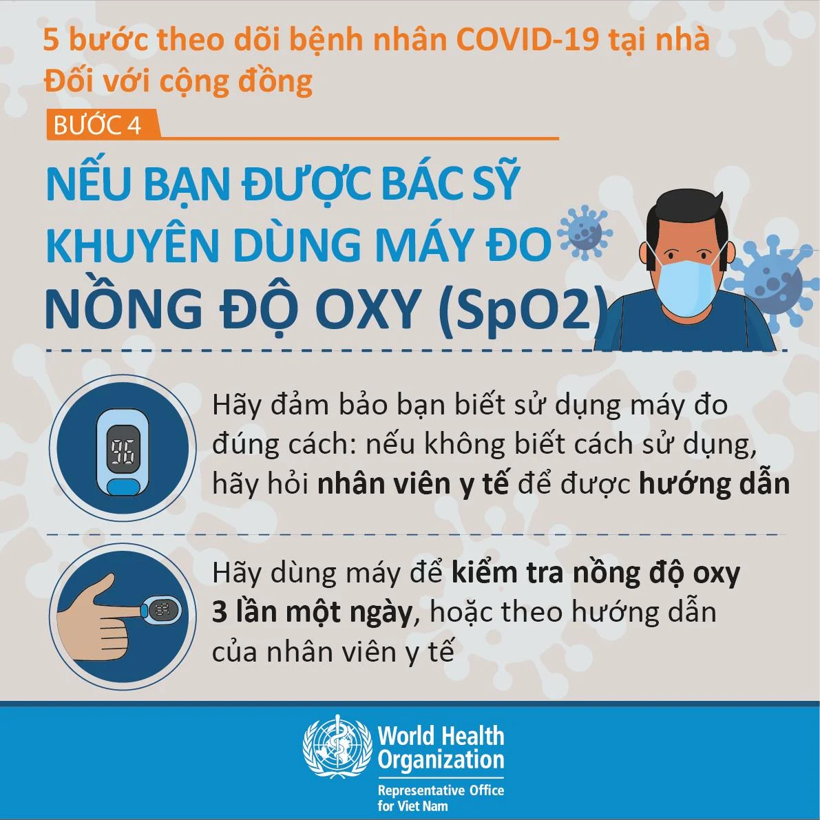 5 bước theo dõi bệnh nhân Covid-19 tại nhà bước 4