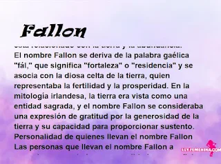 significado del nombre Fallon