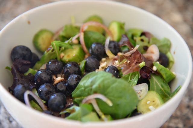 Blueberries go great on salad!