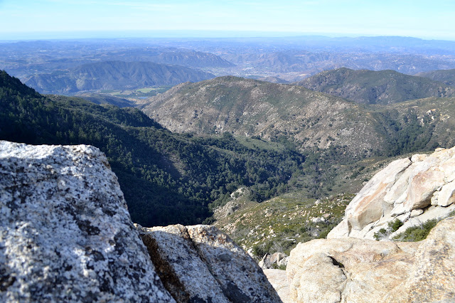 valley below the saddle and peak