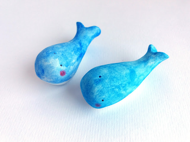 miniature clay whales