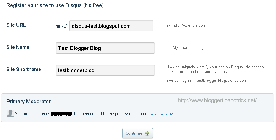 Register your blog