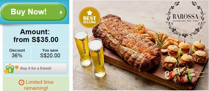 Australian beef buffet at Barossa Bar groupon offers, discount, groupon singapore