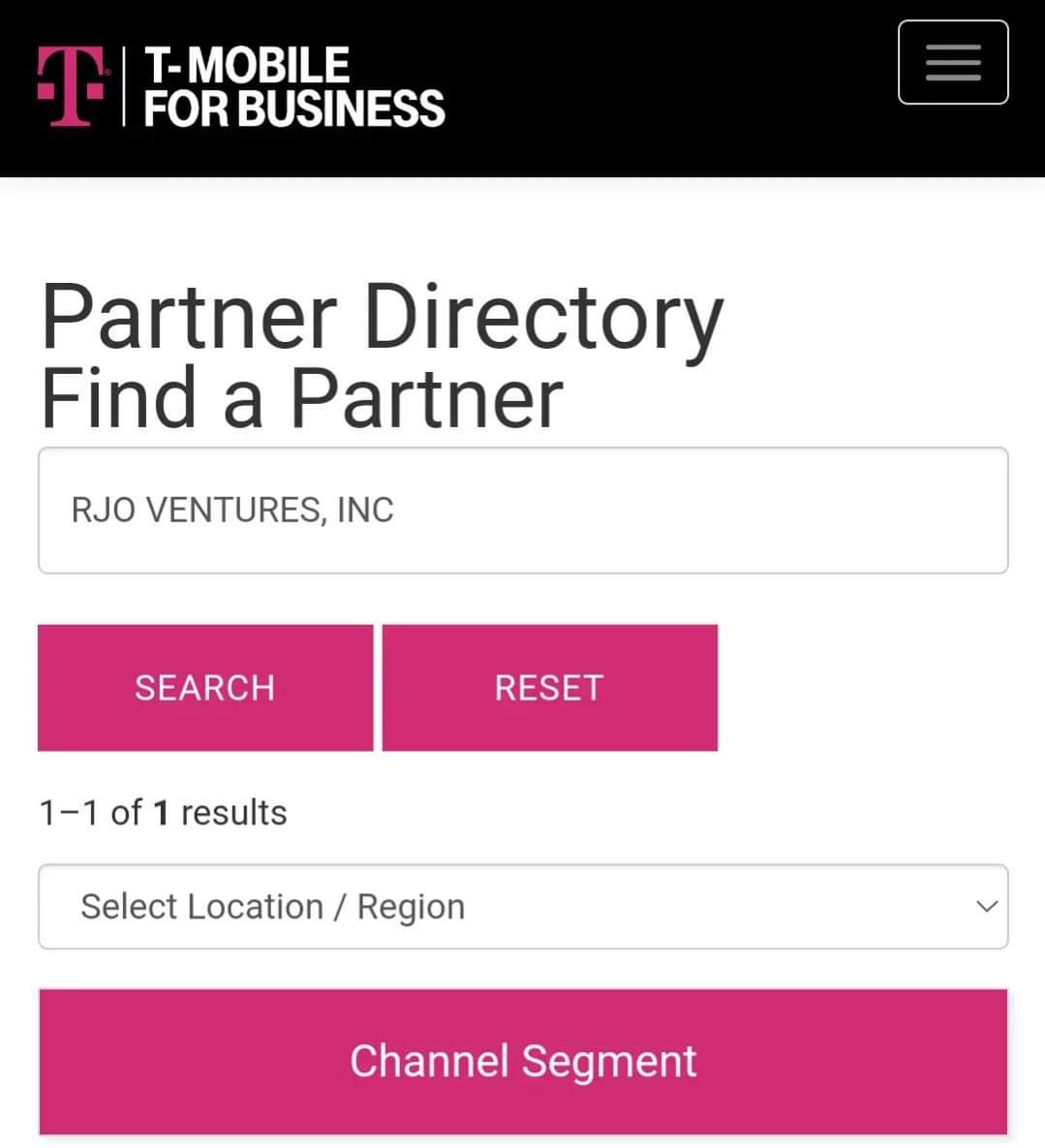 T-Mobile for Business Partner Program Directory - RJO Ventures Inc