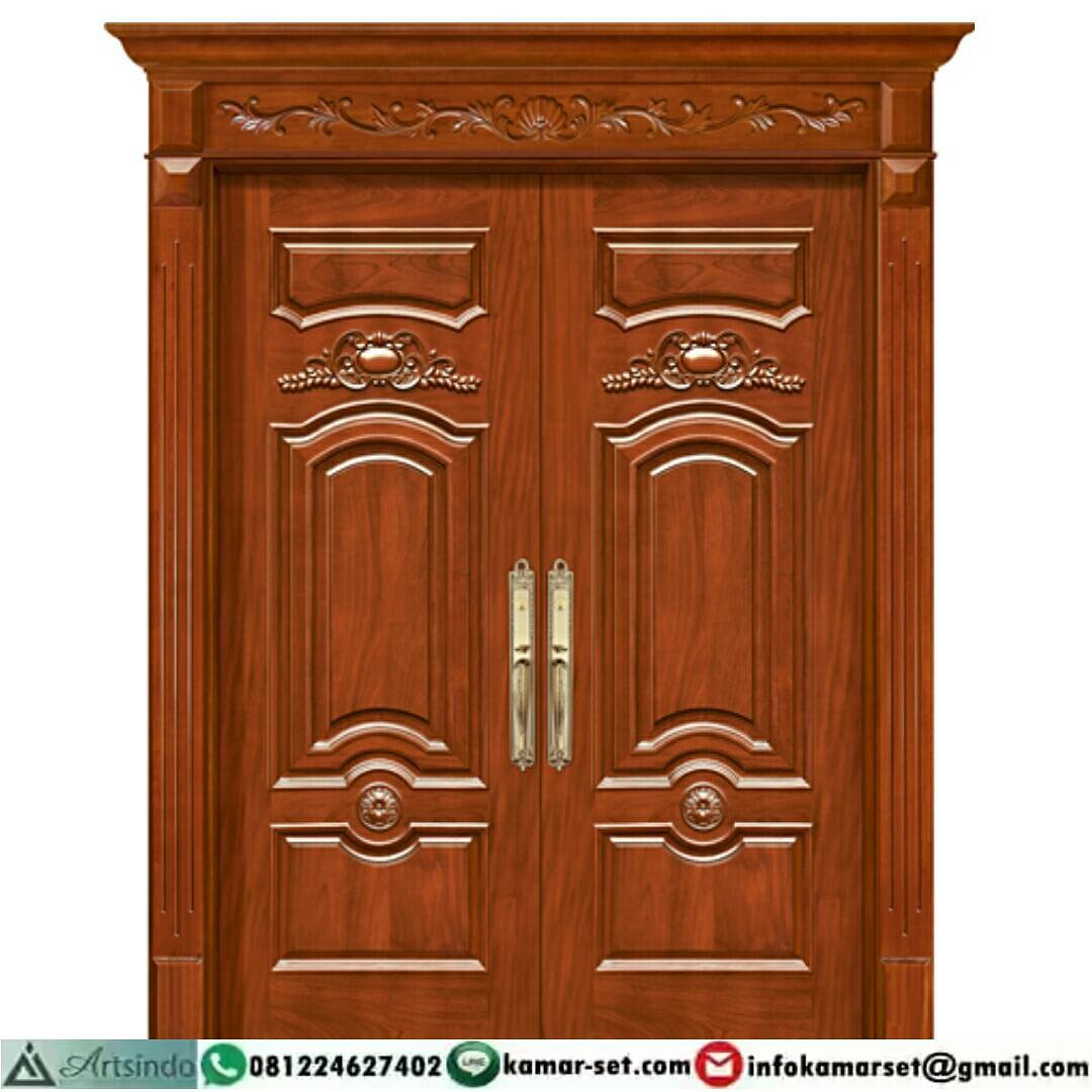 Model Pintu 2 Daun Yang Unik Pintu Rumah Warna Coklat Rumah