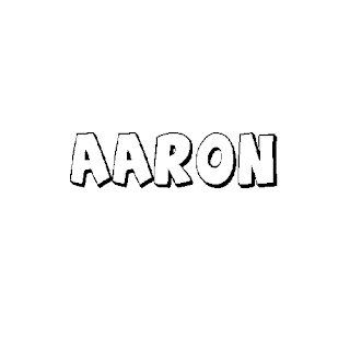 Nombre Aaron para colorear