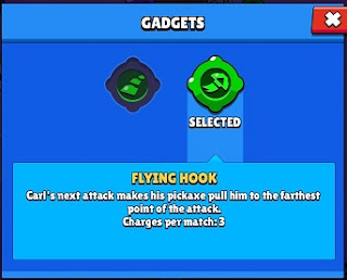 carl, carl new gadget, flying hook, brawl stars, brawler, heat ejector