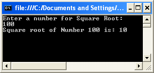 C# Program to Calculate Square Root of a Number