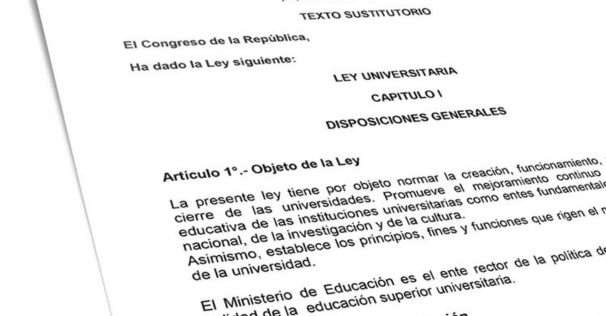 NUEVA LEY UNIVERSITARIA: Texto Completo para descargar (.PDF)