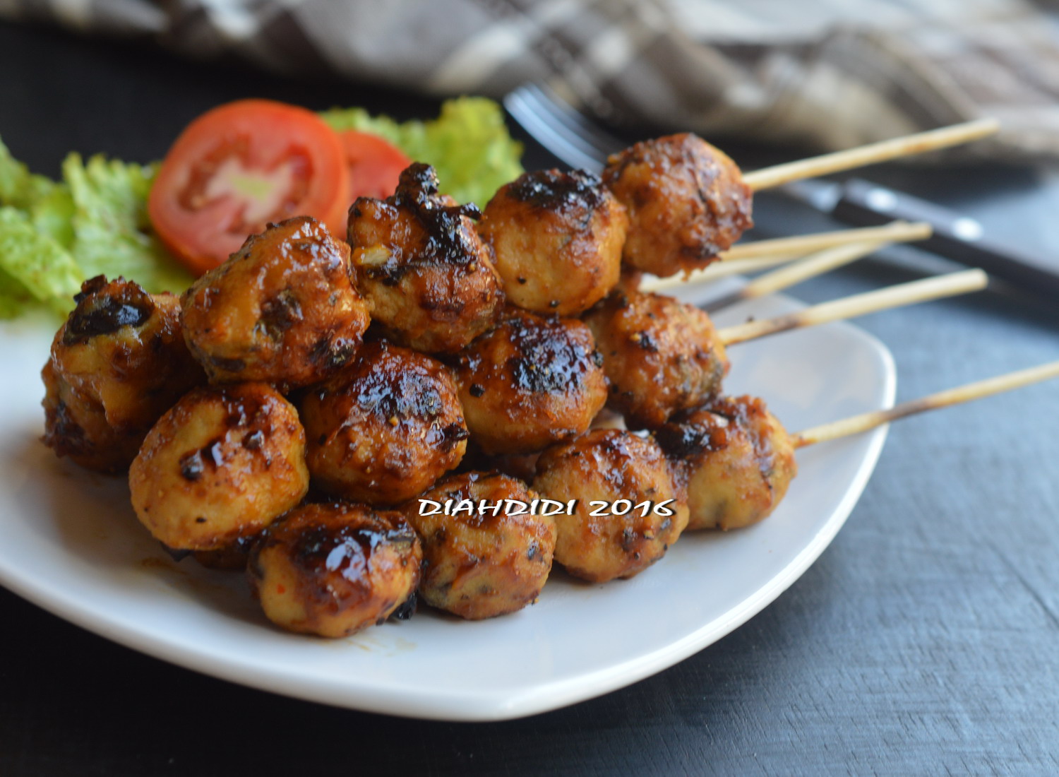 Diah Didi's Kitchen: Bakso Ayam Jamur Bakar