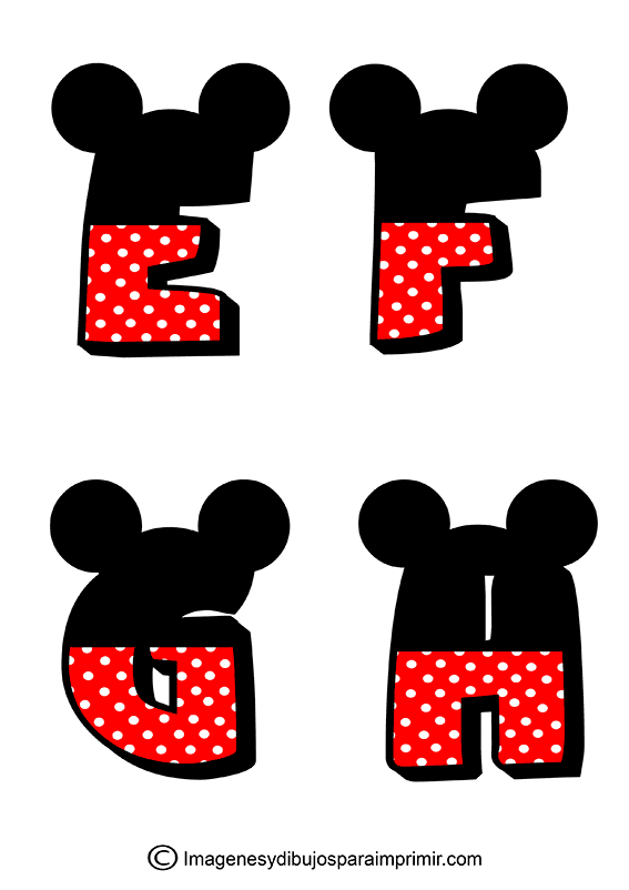 Letras De Mickey Mouse Para Imprimir Colorear Dibujos Letras Actividades Infantiles