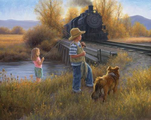 Fishin' at the Bridge by Robert Duncan