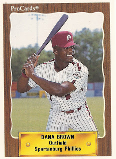 Dana Brown 1990 Spartanburg Phillies card