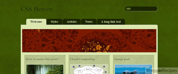 CSS Heaven Blogger Template