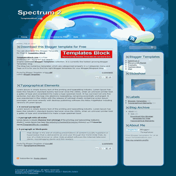 free blogger template converted from wordpress theme to blogger Spectrum 2 blogger template