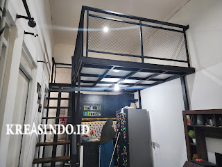 Mezzanine di Ruang Keluarga terpasang Rapih di Rumah Bpk Donal di Perum Balad Residence Bojongsari Depok