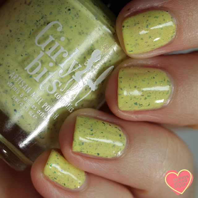 Girly Bits Peep Calm and Polish On swatch by Streets Ahead Style