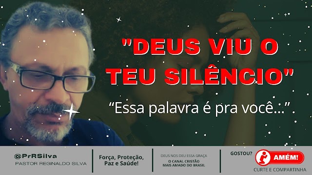 “Essa palavra é pra você que tem chorado em silêncio…”
