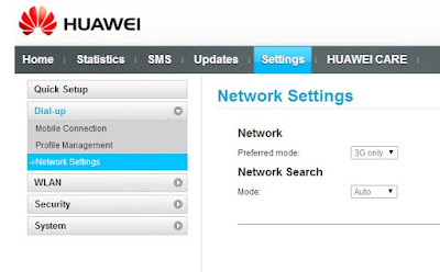 force mobile data internet to stay on 3g on huawei wifi dongle