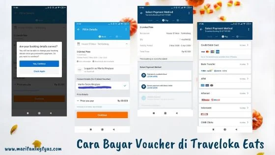 cara bayar Voucher Traveloka Eats