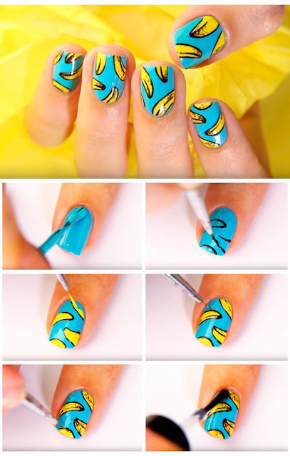 Cómo hacer uñas decoradas con bananas